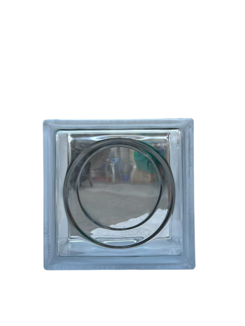 190 MM x 190 MM x 95 MM / MULIA CIRCLE Glassblock Rooster Blok Kaca Biji
