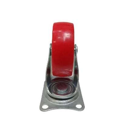 3 IN / TM Roda Hidup Trolly Non Rem Plat Nylon Merah