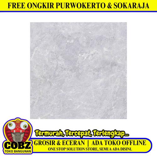50 CM x 50 CM / PLATINUM DOLOMITE Keramik Lantai Rumah Glossy Grey Dus