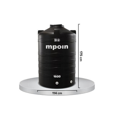 1500 L / MPOIN + WAVE P 1600 Water Torrent Tangki Tandon Air PVC Red + Acc Set