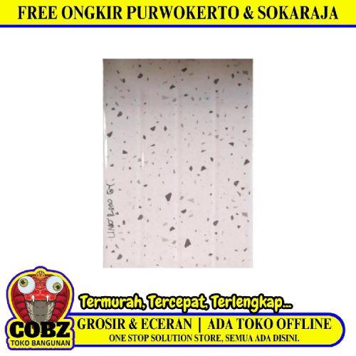 25 CM X 50 CM / UNO Reno Keramik Dinding Timbul Glossy Grey Dus