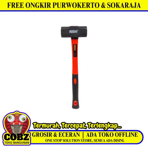 2 LB / KODAI Palu Martil Bodem Batu Sledge Hammer Gagang Karet