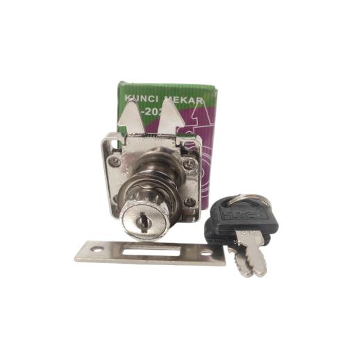 19 MM / HUBEN HL-202 Kunci Laci Mekar Lemari Pintu Geser Sliding Lock Set