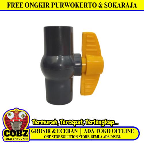 1/2 IN / ONDA Stop Kran Drat Dalam Ball Valve Engkol PVC