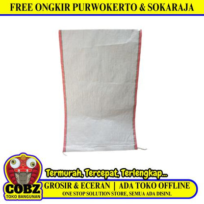 45 CM x 71 CM / TM Karung Kandi Plastik PVC Putih Kapasitas 20 KG