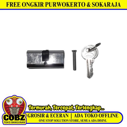 MIIGO Silinder Anak Kunci Pintu Aluminium + 2 Kunci Set