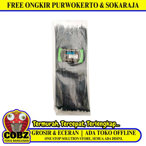 2.5 MM x 200 MM / SAB 02 Kabel Cable Ties Tali Ripet 20 CM Hitam Pack