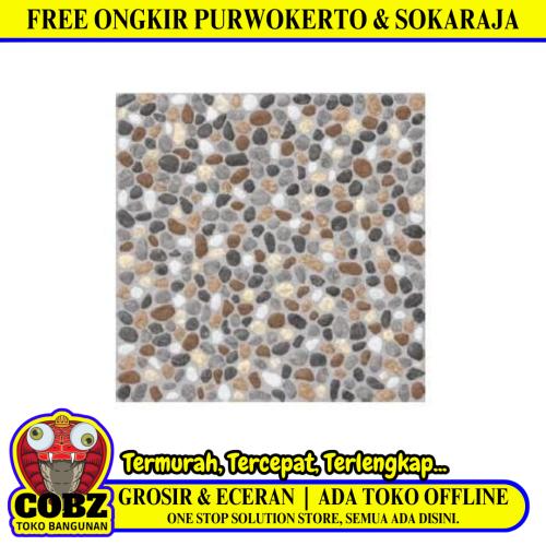 40 CM x 40 CM / ASIA OREGON Keramik Lantai Teras Garasi Matte Brown Dus