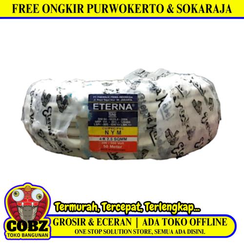 4 INTI x 2.5 MM x 50 M / ETERNA NYM Tunggal Kabel Tembaga SNI Putih Roll