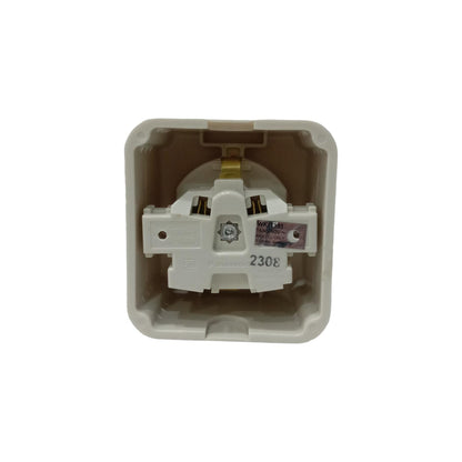 1 LUBANG / PANASONIC ALPHA CUBE Stop Kontak Terminal Arde Tempel OB Outbow Putih