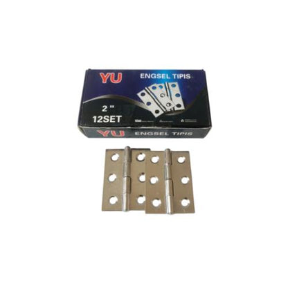 2 IN / YU Engsel Kupu Kupu Pintu Jendela Hinge Stainless Set