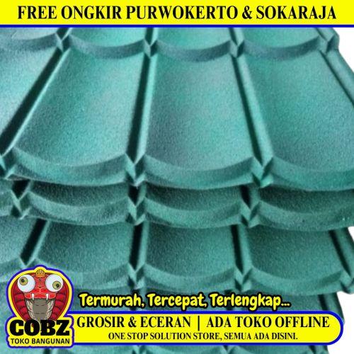0.25 MM x 80 CM x 80 CM / TM Genteng Atap Metal Pasir Hijau Lembar