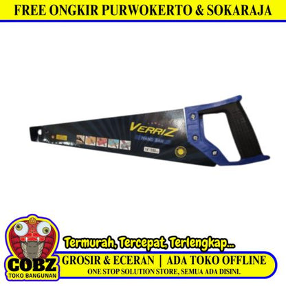 14 IN / VERRIZ Gergaji Kayu Pohon Tangan Hand Saw Gagang Bahan karet