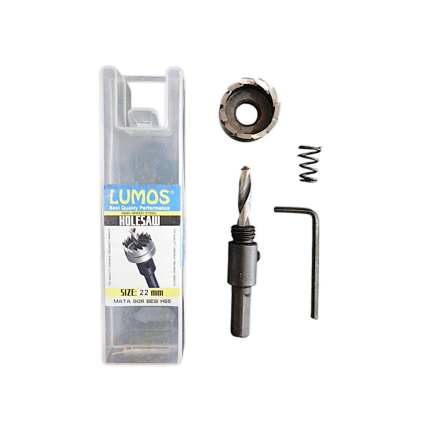 22 MM / LUMOS Hole Saw Mata Bor Hidroponik Pelubang Besi Plastik PVC