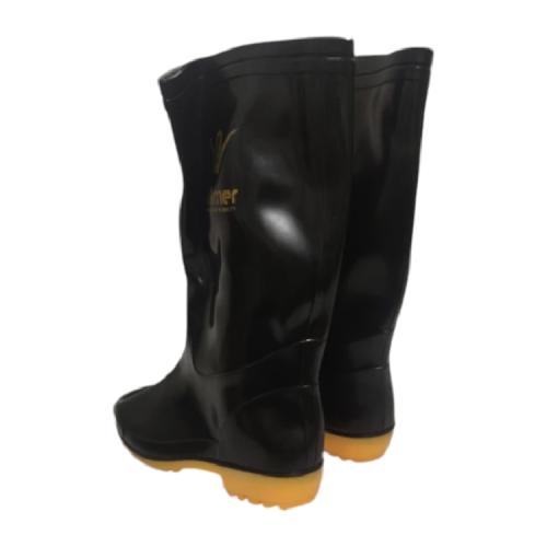 NO 42 / WILMER Sepatu Boot Kebun Pabrik Proyek Safety Karet Hitam Set