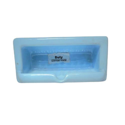 22 CM x 11 CM x 7.2 CM / DUTY SH - 22 Tempat Sabun Tanam Dinding Keramik Biru