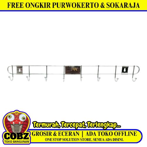 8 KAIT / BERUANG MAS Kapstok Cantel Gantungan Baju Dinding Stainless