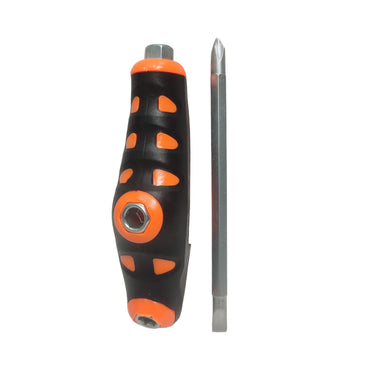 4 IN / GOMEO Obeng Screwdriver Two Way Bolak Balik Plus Minus 2 In1 Gagang Karet