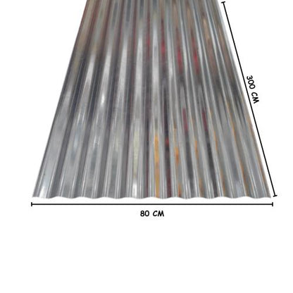 0.2 MM X 80 CM X 300 CM / NM Seng Gelombang 10 Kaki Anti Karat Lembar