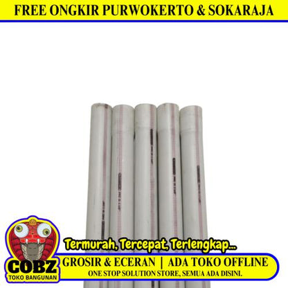 1 1/2 IN x 400 CM / CHAMPION D Lis Merah Pipa Pralon Paralon PVC Putih Batang
