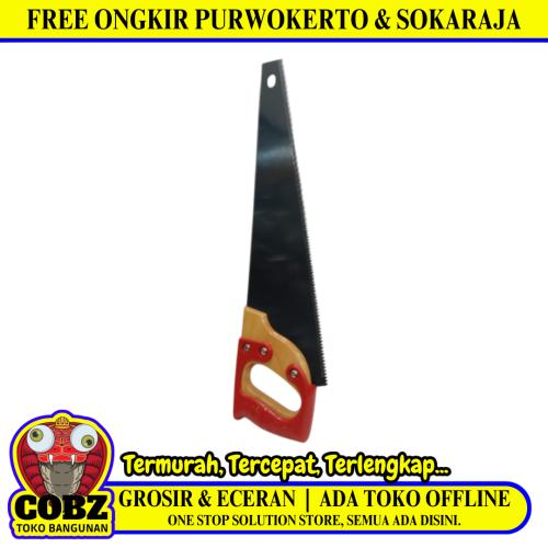 8 IN / BISON Gergaji Kayu Pohon Tangan Hand Saw Gagang Karet