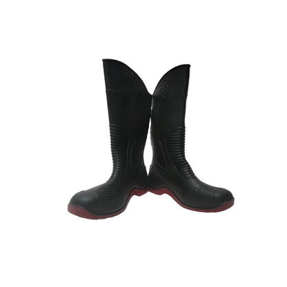 No 41 / AP MOTO Sepatu Boot Kebun Pabrik Proyek Safety Karet Hitam Set