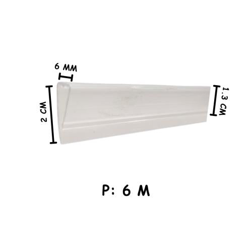 4 MM - 6 MM x 6 M / TM List Profil U Sambungan Polykarbonat Clear Batang