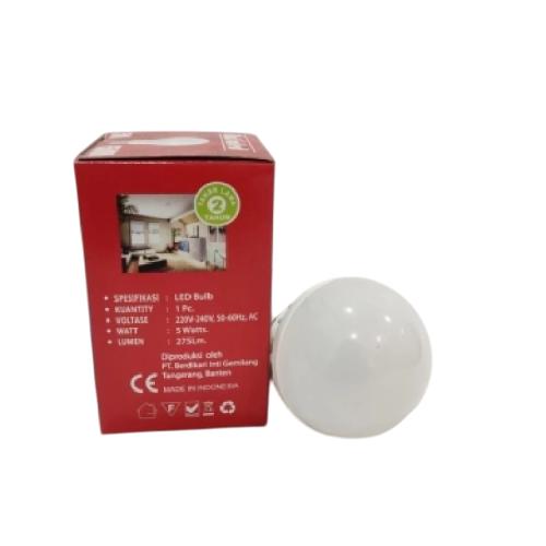 5 WATT / NATIOLED LED Lampu Bohlam Bulb Moto Putih