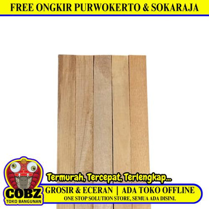 1 CM X 2 CM X 2 M / NM List Kayu Polos Cermin Pigura Pintu Batang