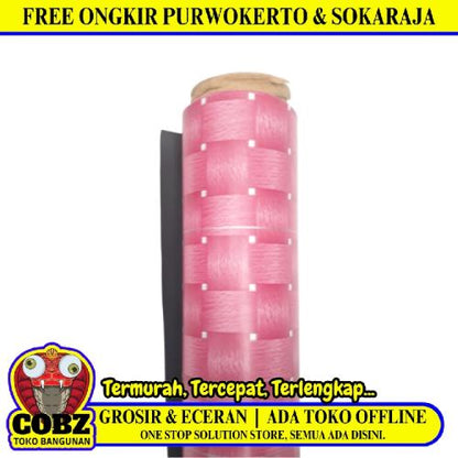 120 CM / TM Karpet Perlak Lantai Meja Vinyl PVC Pink Meter