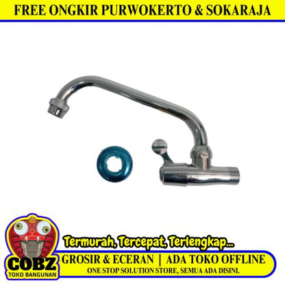 1/2 IN / ONDA V 636 T Kran Angsa Sink Bak Cuci Piring Tembok Stainless