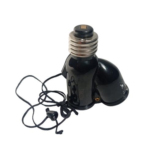 TAKEDA Fitting Lampu Kombinasi Socket Stop Kontak Hitam