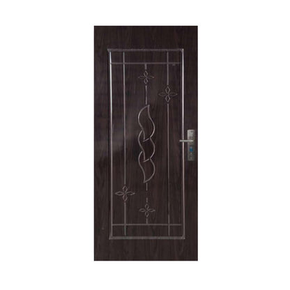 4 CM x 80 CM x 200 CM / FORTRESS METAL 80.04 SINGLE DOOR Pintu Baja Coklat Set