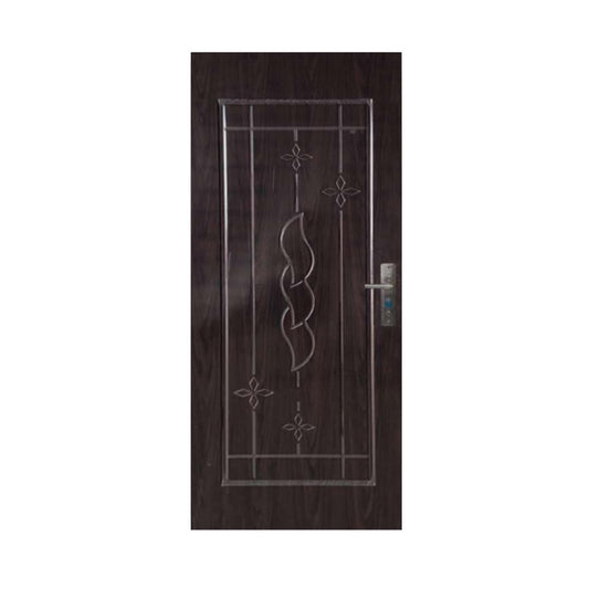4 CM x 80 CM x 200 CM / FORTRESS METAL 80.04 SINGLE DOOR Pintu Baja Coklat Set