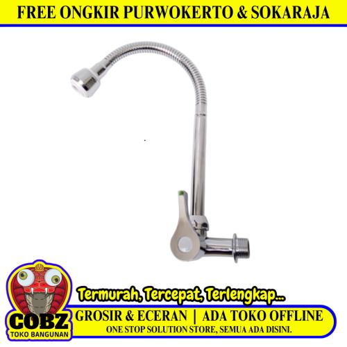 1/2 IN / NM Kran Angsa Fleksibel Sink BCP Tembok Stainless