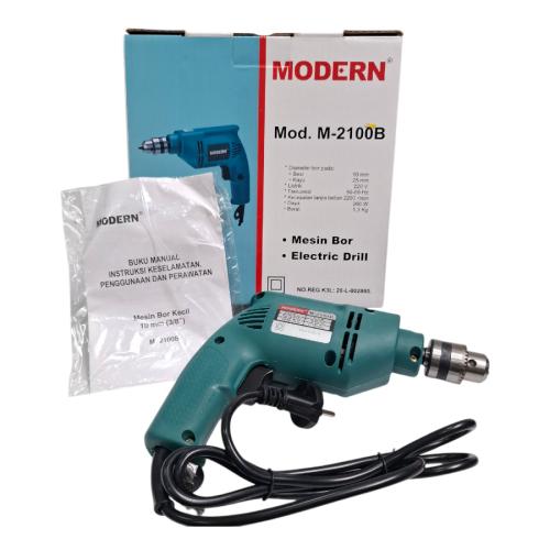 MODERN M-2100B Mesin Bor Tangan Drill 1 Way Kabel Set