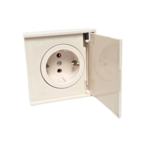 1 LUBANG / BROCO Stop Kontak Tanam IB Inbow + Pengaman Cream