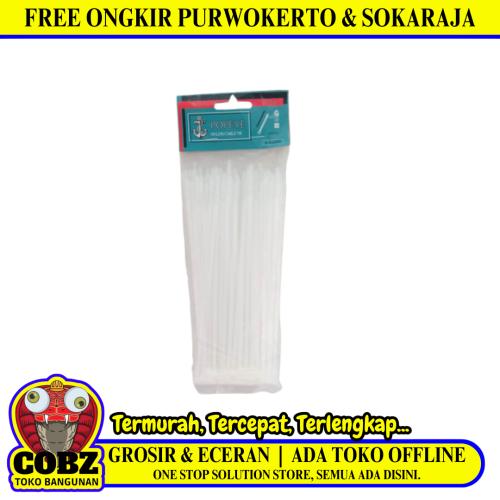 3.6 MM x 200 MM / POPEYE 01 Kabel Cable Ties Tali Ripet 20 CM Putih Pack