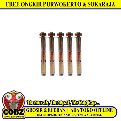 M 8 x 65 MM / TM Dynabolt Baut Beton Tembok Angkur Dinding Besi Kuning Biji