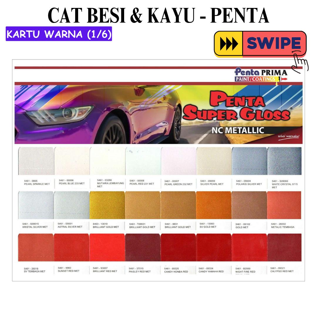1 KG / PENTA METALLIC Cat Duco Kayu Besi Semprot Kaleng