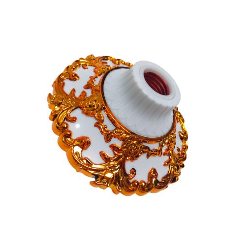 TRM 1814 Fitting Tempat Lampu Plafon Atap Tempel Motif Besar Gold