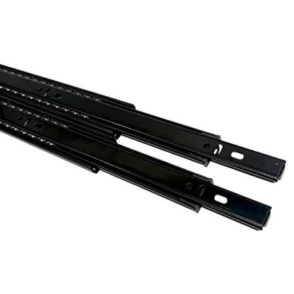 50 CM / HUBEN Rel Laci Roda Drawer Slide Single Track Hitam Set