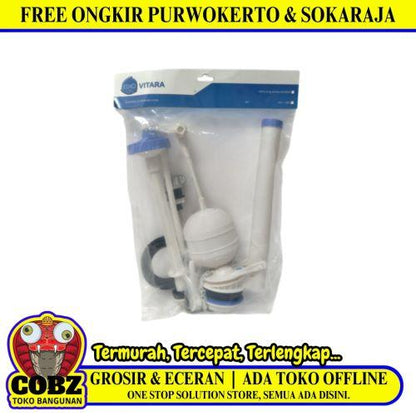 EIXO VITARA Alat Perlengkapan Kloset Monoblok Single Flush Engkol Set