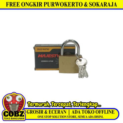 50 MM / MAJESTY Gembok Pintu Pagar Padlock Anti Maling Leher Pendek