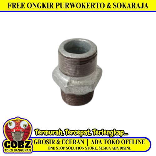 3/4 IN / G Double Nepel Drat Luar Nipple Male Outer Thread Besi