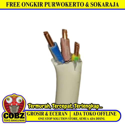 3 INTI x 10 MM x 50 M / ETERNA NYM Tunggal Kabel Tembaga SNI Putih Roll