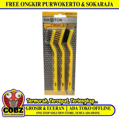 7 IN / HASTON 3460-700 Sikat Kawat Nylon Pembersih Kerak Karat Mini Set