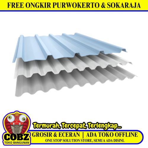 1.2 MM x 760 MM x 6 M / ALDERON RS GRECA Atap U PVC Gelombang Kecil Soft Blue Lembar