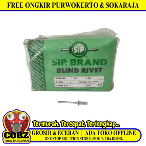 4.8 MM x 11 MM / SIP SP . 640 Paku Rivet Keling Tang Rivet Dus