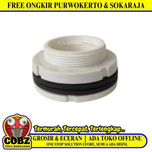 1 1/2 IN / COBZ MUR Mur Torrent Ring Drat Tandon Tangki Air Plastik PVC